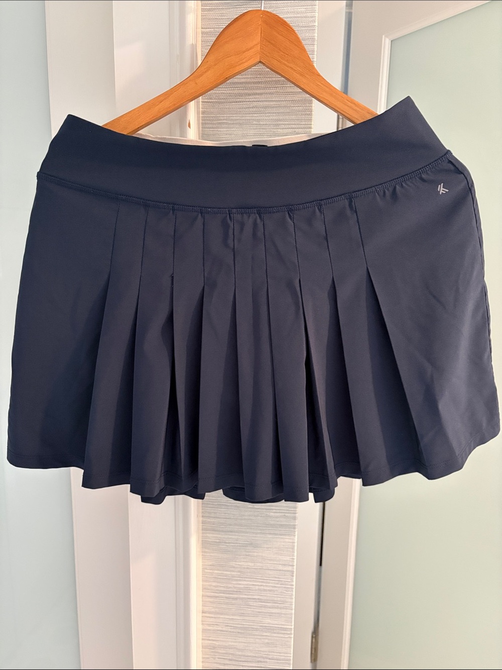 Kyodan Navy and Line Pleated Tennis Skirt